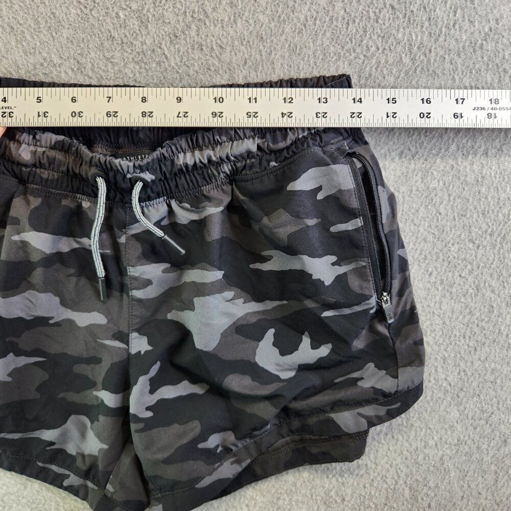 Athleta Girl Shorts Girls XXL Gray Camo All Play 3 Short Zip Pockets Athleisure - Picture 8 of 15